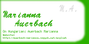marianna auerbach business card